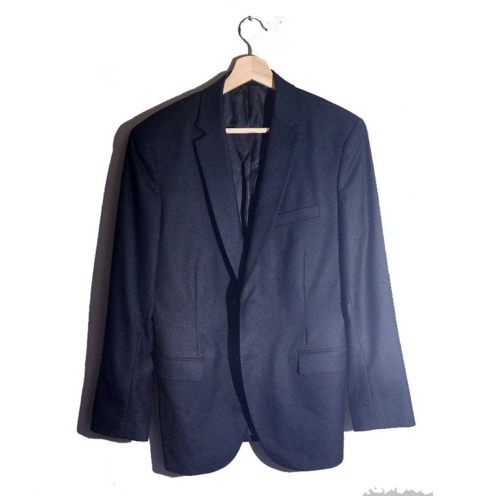 Black Slim Fit Suit Jacket for Men